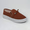 Sapato Feminino Caramelo Slip On Com Laço Com Ponteiras Em Abs